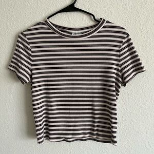 H&M Basics Striped Top Size L